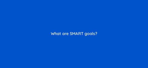 what are smart goals 5010