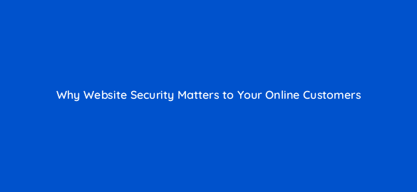 why website security matters to your online customers 114012 1