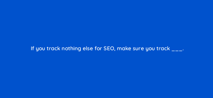 if you track nothing else for seo make sure you track 44924