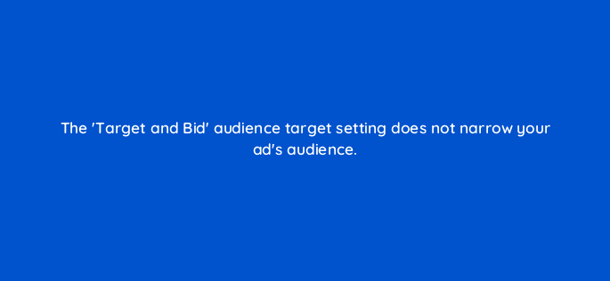 the target and bid audience target setting does not narrow your ads audience 80439