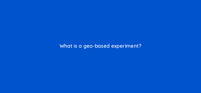 what is a geo based
