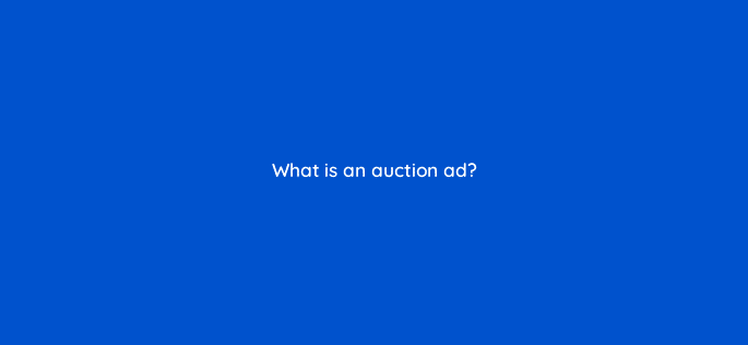 what is an auction ad 8979