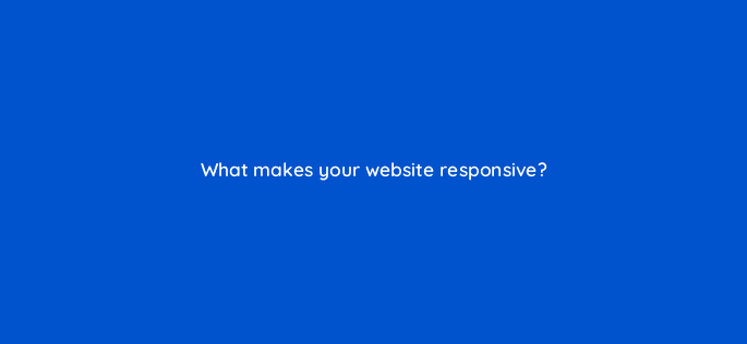 what makes your website responsive 28100