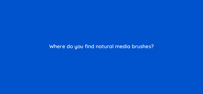 where do you find natural media brushes 76514