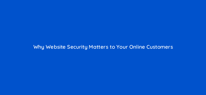 why website security matters to your online customers 114012