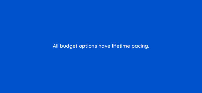 all budget options have lifetime pacing 163131