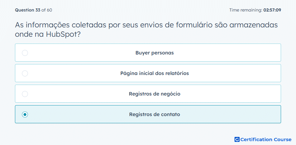 As informacoes coletadas por seus envios de formulario sao armazenadas onde na HubSpot