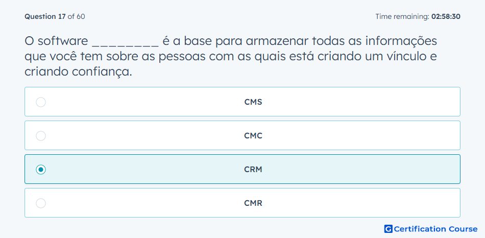 O software e a base para armazenar todas as informacoes que voce tem sobre as pessoas com as quais esta criando um vincul