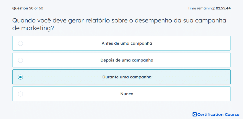Quando voce deve gerar relatorio sobre o desempenho da sua campanha de marketing