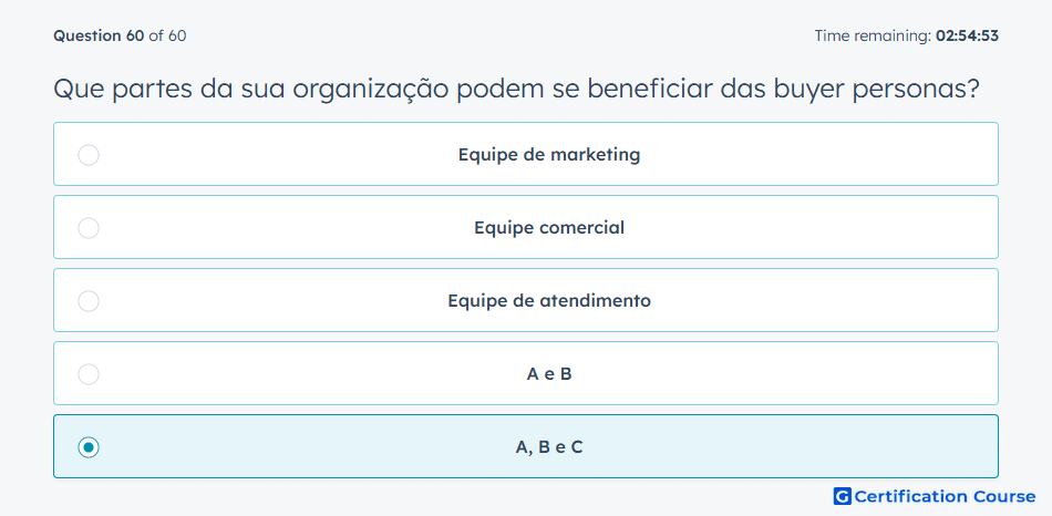 Que partes da sua organizacao podem se beneficiar das buyer personas