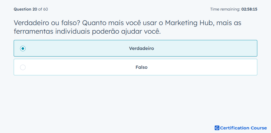 Verdadeiro ou falso Quanto mais voce usar o Marketing Hub mais as ferramentas individuais poderao ajudar voce