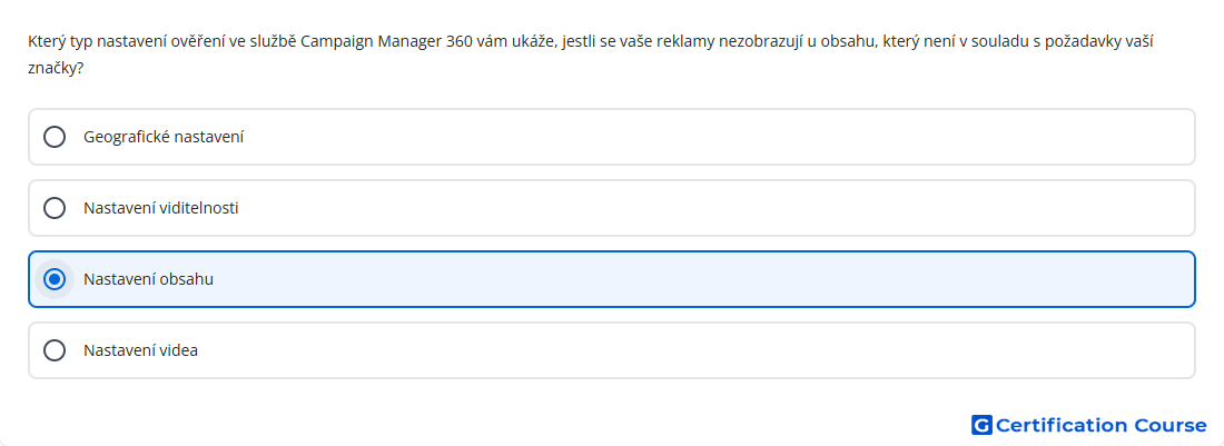 Ktery typ nastaveni overeni ve sluzbe Campaign Man