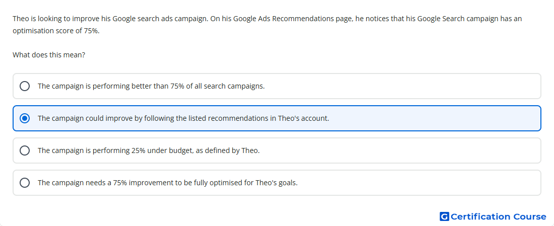 Theo is looking to improve his Google search ads c