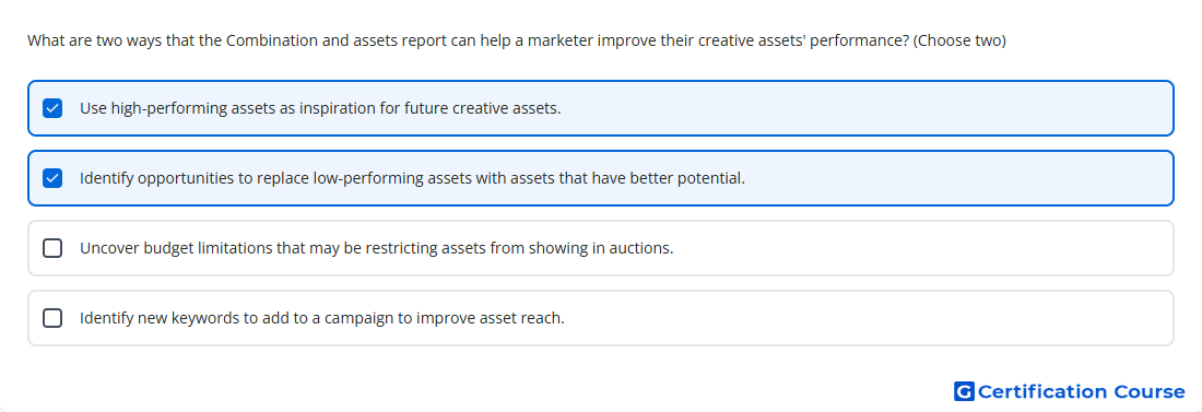 What are two ways that the Combination and assets