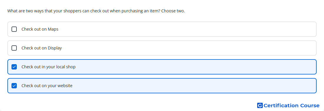 What are two ways that your shoppers can check out