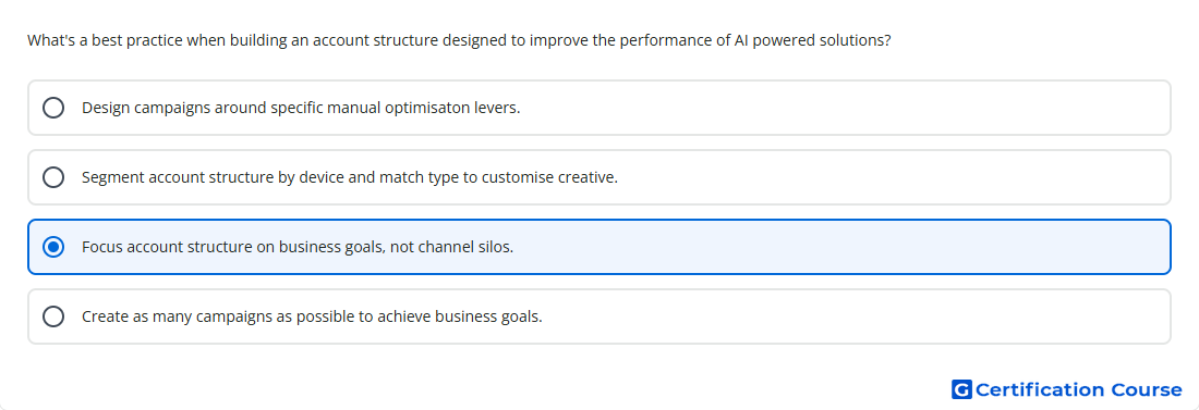 What s a best practice when building an account st
