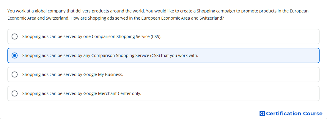 You work at a global company that delivers product