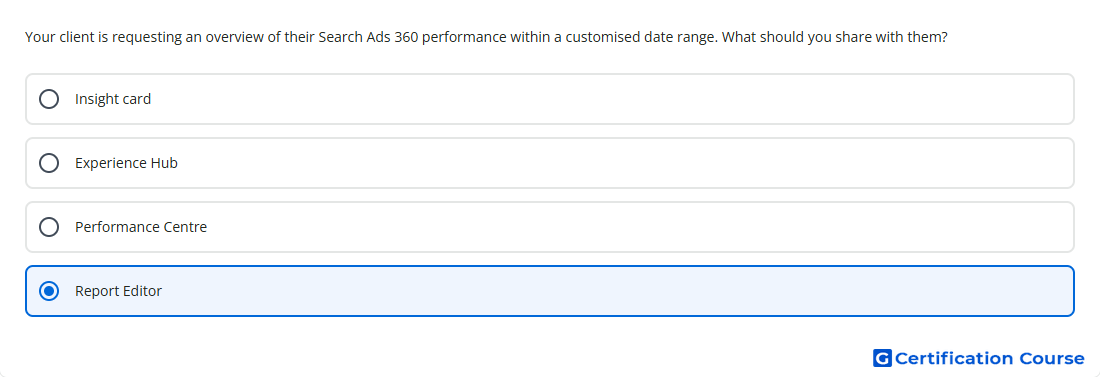 Your client is requesting an overview of their Sea