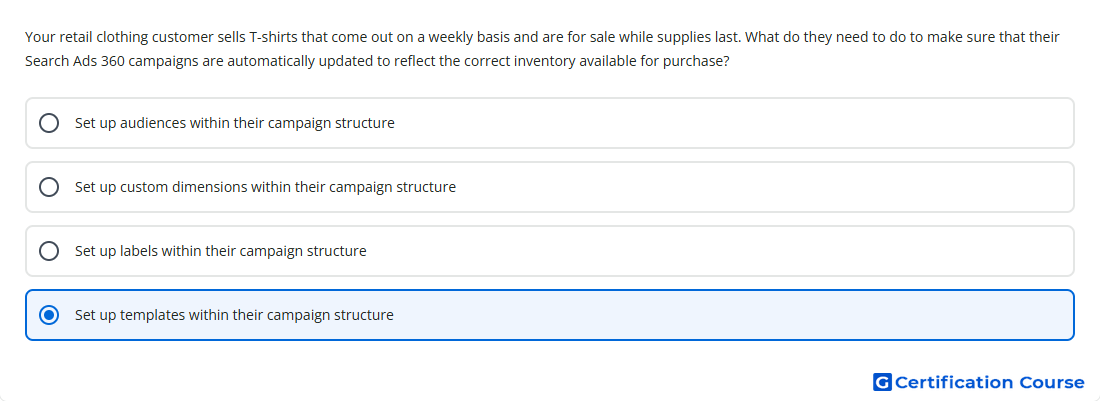 Your retail clothing customer sells T shirts that