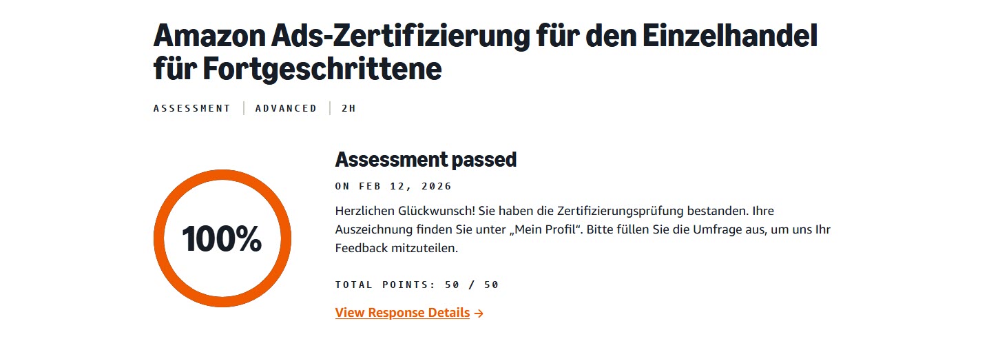 amazon ads zertifizierung fur den einzelhandel fur fortgeschrittene