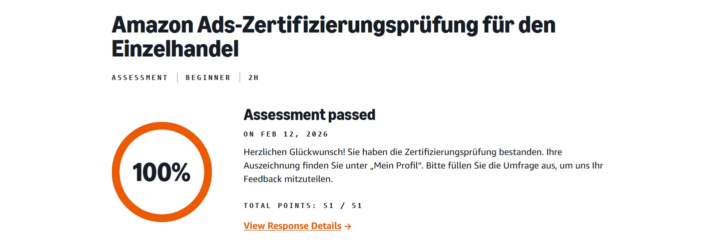 amazon ads zertifizierungsprufung fur den einzelhandel