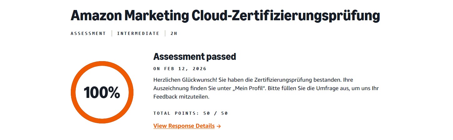 amazon marketing cloud zertifizierungsprufung