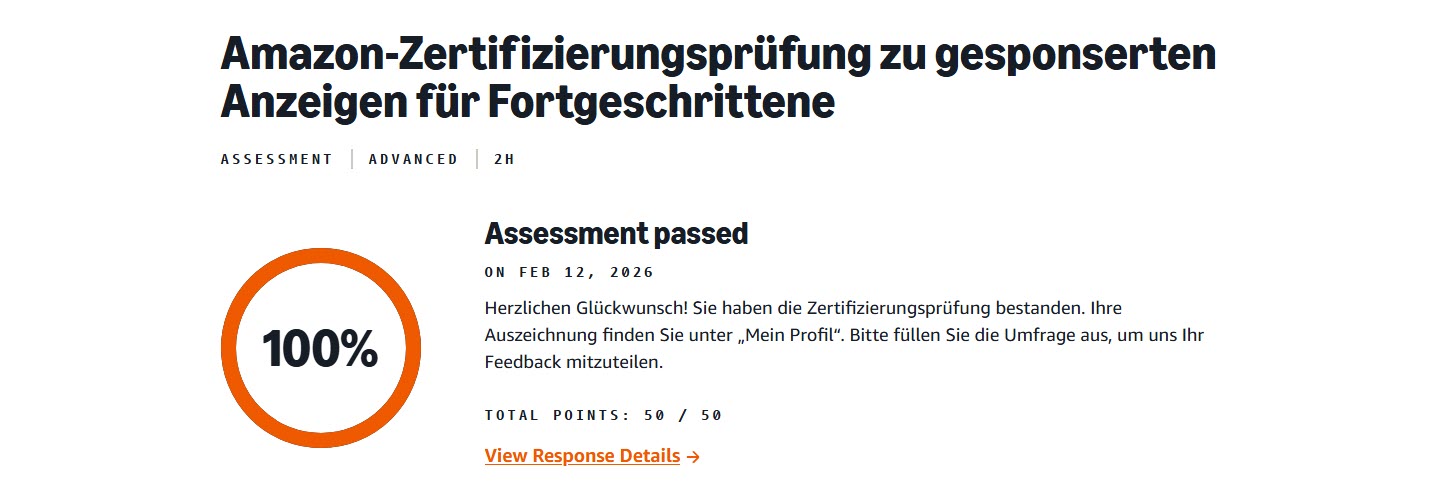 amazon zertifizierungsprufung zu gesponserten anzeigen fur fortgeschrittene
