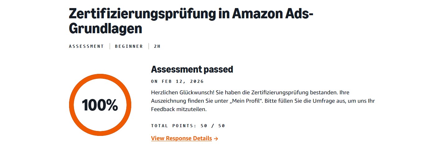 zertifizierungsprufung in amazon ads grundlagen