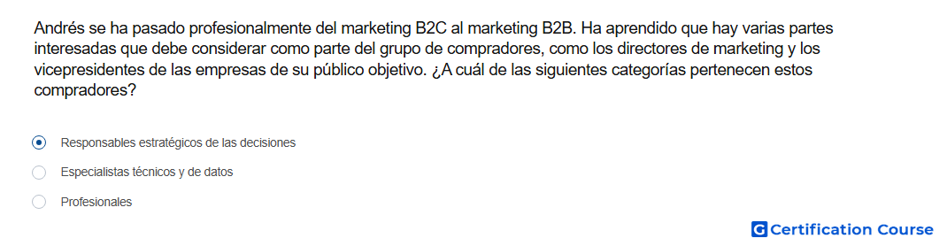 Andres se ha pasado profesionalmente del marketing B2C al marketing B2B Ha aprendido que hay varias partes interesadas que debe co