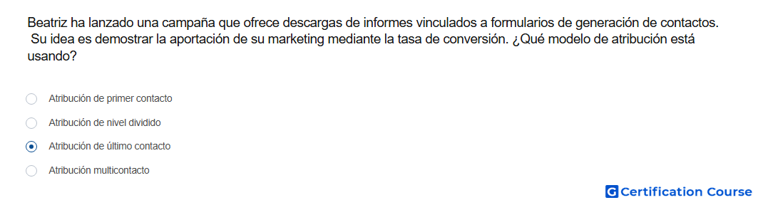 Beatriz ha lanzado una campana que ofrece descargas de informes vinculados a formularios de generacion de contactos Su idea es dem