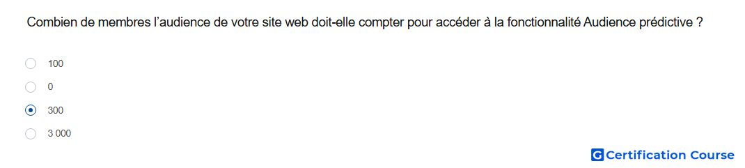 Combien de membres l audience de votre site web doit elle compter pour acceder a la fonctionnalite Audience predictive