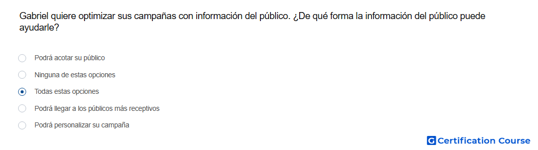 Gabriel quiere optimizar sus campanas con informacion del publico De que forma la informacion del publico puede ayudarle