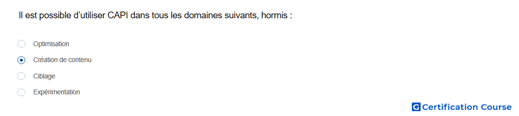 Il est possible d utiliser CAPI dans tous les domaines suivants hormis