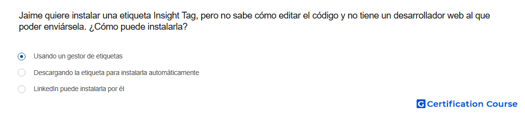 Jaime quiere instalar una etiqueta Insight Tag pero no sabe como editar el codigo y no tiene un desarrollador web al que poder env