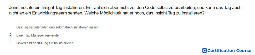 Jens mochte ein Insight Tag installieren Er traut sich aber nicht zu den Code selbst zu bearbeiten und kann das Tag auch nicht an