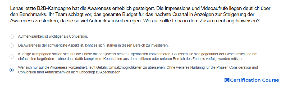 Lenas letzte B2B Kampagne hat die Awareness erheblich gesteigert Die Impressions und Videoaufrufe liegen deutlich uber den Benchma