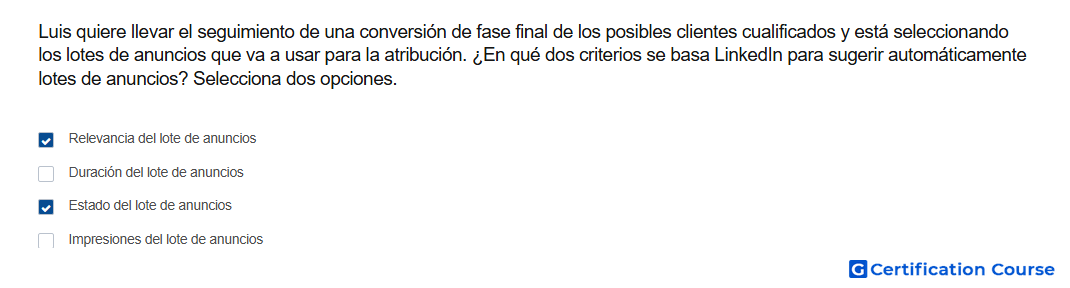Luis quiere llevar el seguimiento de una conversion de fase final de los posibles clientes cualificados y esta seleccionando los l