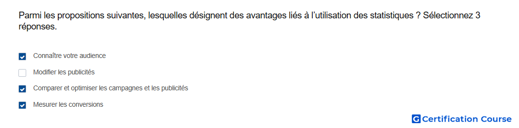 Parmi les propositions suivantes lesquelles designent des avantages lies a l utilisation des statistiques Selectionnez 3 reponses