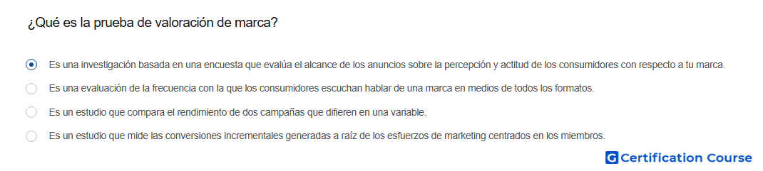 Que es la prueba de valoracion de marca