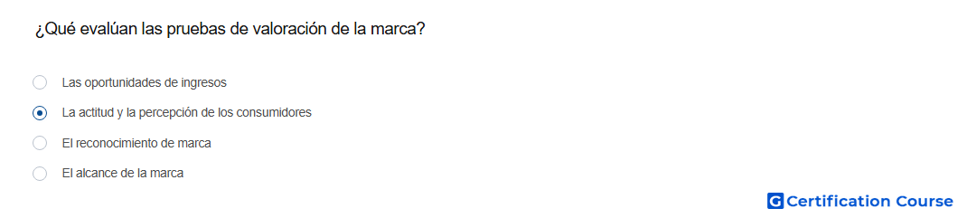 Que evaluan las pruebas de valoracion de la marca