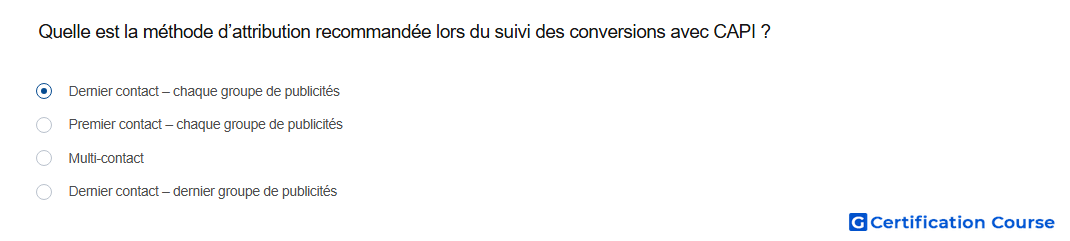 Quelle est la methode d attribution recommandee lors du suivi des conversions avec CAPI