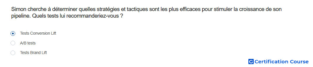 Simon cherche a determiner quelles strategies et tactiques sont les plus efficaces pour stimuler la croissance de son pipeline Que