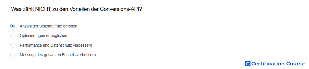 Was zahlt NICHT zu den Vorteilen der Conversions API