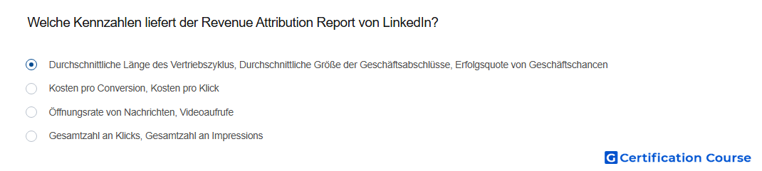 Welche Kennzahlen liefert der Revenue Attribution Report von LinkedIn